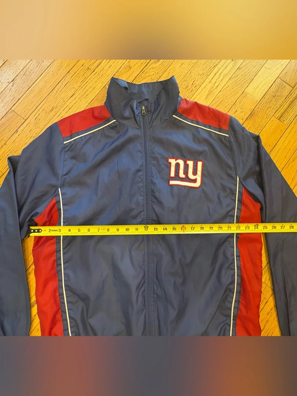 NFL Navy and Red Zip-Up Windbreaker Jacket